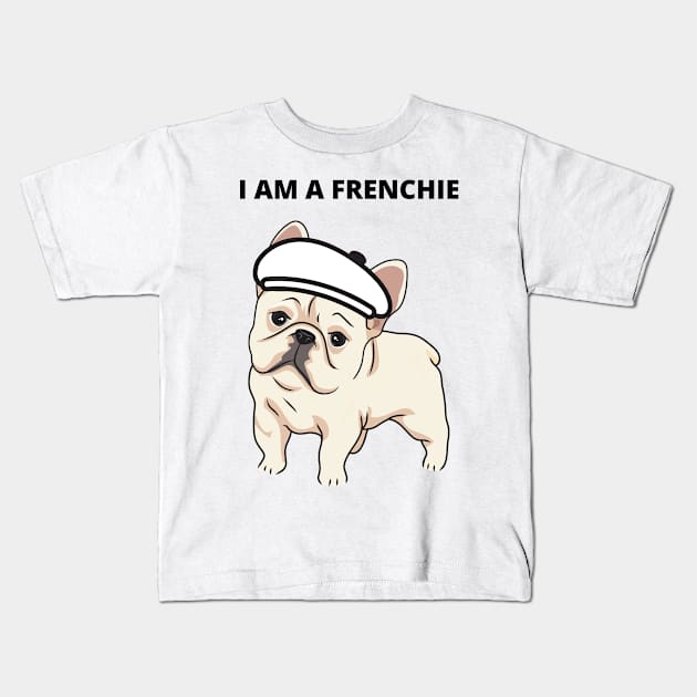 Frenchie Dog Kids T-Shirt by njhasty